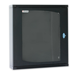 Armadio Rack 19" Flat a muro p.30cm 12 unità sezione unica Grigio
