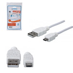 Cavo USB 2.0 A maschio/Micro B maschio 1m Bianco