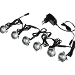 KIT 6PZ SEGNAPASSO INCASSO LED RIDER NIKEL 6X0,6W 100LM 4000K IP65 ORIENTABILI 3,5X3,8CM