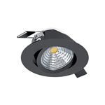 FARETTO DA INCASSO ORIENTABILE SALICETO LED 6W 2700K 380Lm STRUTTURA METALLO NERO DIMMERABILE Ø8.8 H4.2 Foro Ø6.8