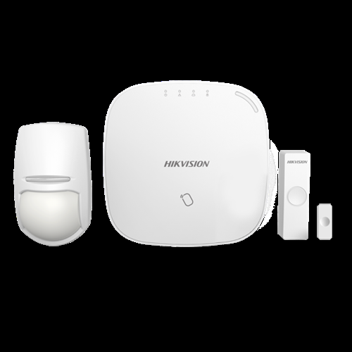 Kit di allarme professionale - Comunicazione Ethernet, WiFi e GPRS - Wireless 868 MHz - Contatto magnetico e PIR volumetrico - Fino 32 entrate senza fili - App Mobile Hik-Connect e iVMS4200