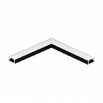 ANGOLO 45° PER PROFILO PER STRISCE LED SOVRAPPOSTO ALLUMINIO NERO 11CM 17 X 9 MM CON COPERTURA E CLIP