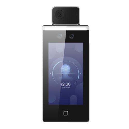 Terminale di controllo accessi e presenza HYUNDAI con riconoscimento facciale, rilevamento della febbre e maschera. Installazione facile. Touchscreen LCD da 7 ". Modulo scheda Mifare incluso. Misurazione della temperatura e riconoscimento facciale con ril