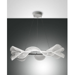 SOSPENSIONE SYLVIE CIRCOLARE LED 40W D.72 3000K METALLO BIANCO E METACRILATO A TAGLIO DI FASE 3600LM