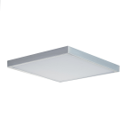 PLAFONIERA QUADRATA 24W LED 4000K 2200LM CORNICE CROMO CROMATA IP44 24X24X8CM 