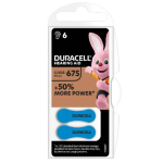 (1 Confezione) Duracell ActiveAir Batterie 6pz Acustiche Medical DA675