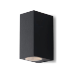 APPLIQUE IN ALLUMINIO QUBO ANTRACITE LUCE SUPERIORE ED INFERIORE 2XGU10 IP54 15,1X9,3X6,7CM