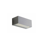 APPLIQUE DA ESTERNO LED TWIN NIKEL IN ALLUMINIO 12W 900LM 4000K IP54 UGR<16 14X8,9X6,5CM