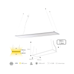 PANNELLO LED BIANCO BIEMISSIONE 40W 4000LM 4000K 119,5X29,5CM