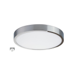 PLAFONIERA ROTONDA 24W LED 4000K 2200LM CORNICE CROMO CROMATA IP44 24X24X8CM 