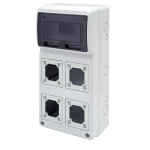 QUADRO ELETTRICO CENTRALE DI DISTRIBUTORE PER 4 PRESE 8 MODULI PREFORATO