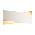 APPLIQUE CURVO BIANCO E ORO 17W LED 3000K 2090LM 