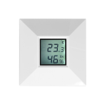Sensore di temperatura e umidità VESTA. Invia rapporti di temperatura e umidità al pannello di controllo ogni dieci minuti. -10 ° C ~ + 50 ° C, 0% ~ 95% RH. Funziona con 2 batterie alcaline AA da 3V. Durata della batteria di 2,8 anni