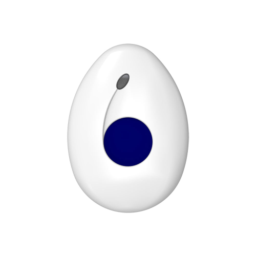 Sensore di caduta utente in formato collare VESTA. Attiva la chiamata di allarme quando viene rilevata una caduta. Attivazione manuale premendo il pulsante. Segnali di monitoraggio periodici per verificare l'integrità del sistema. Indicatore LED. Utilizza