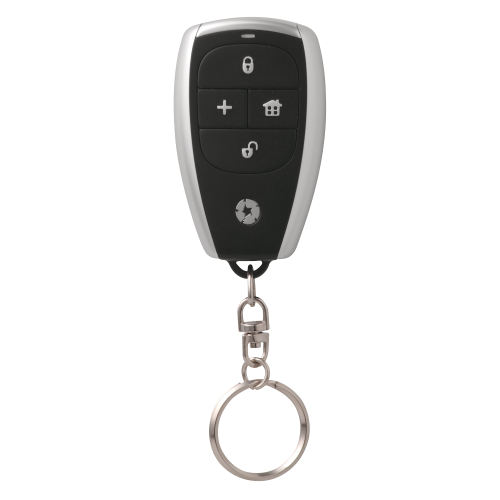 Pulsante radio remoto per il controllo istantaneo del sistema di sicurezza VESTA. Quattro pulsanti: Arm / Disarm / Start / Panic Alert. Pulsanti durevoli e antigraffio. Rilevamento di batteria scarica. Il LED funge da indicatore dello stato di trasmission