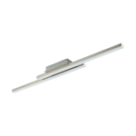 PLAFONIERA FRAIOLI-Z LED 2 X 17W CAMBIO COLORE 2700K - 6500K CON TELECOMANDO E APP STRUTTURA ALLUMINIO NICKEL SATINATO 105.5 x 12 H6.5
