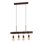 SOSPENSIONE TOWNSHEND 4 4 x E27 METALLO MARRONE ANTICO 
