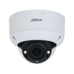 Dome IP Dahua Full Color. 4 MP a 25 ips, H.265+/H.264+. Colore 24H, 0,0005 lux, Smart Light 40m. Ottica motorizzata da 2,7~12 mm. BLC, HLC, WDR 140dB, 3D-DNR, 4 ROI. Intelligence IVS, mappa termica, protezione perimetrale, rilevamento facciale, conteggio 