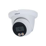 Dome IP Dahua Full Color. 4 MP a 25 ips, H.265+/H.264+. ICR, 0,0005 lux, Smart Light 30m. Ottica da 2,8 mm. BLC, HLC, WDR 140dB, 3D-DNR, 4 ROI. Intelligenza IVS. Slot MicroSD, RJ45, Onvif, IP67, 3AXIS, PoE, ePoE.
