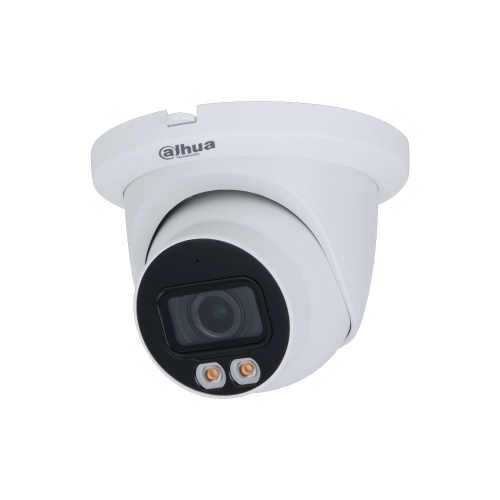 Dome IP Dahua Full Color. 4 MP a 25 ips, H.265+/H.264+. ICR, 0,0005 lux, Smart Light 30m. Ottica da 2,8 mm. BLC, HLC, WDR 140dB, 3D-DNR, 4 ROI. Intelligenza IVS. Slot MicroSD, RJ45, Onvif, IP67, 3AXIS, PoE, ePoE.