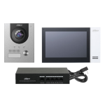 Kit videocitofonico IP Dahua composto da:. 1x videocitofono IP DHI-VTO2201F-P. 1 monitor IP DAHUA-2031 (VTH2421FW-P). 1x interruttore DH-PFS3005-4ET-36E.