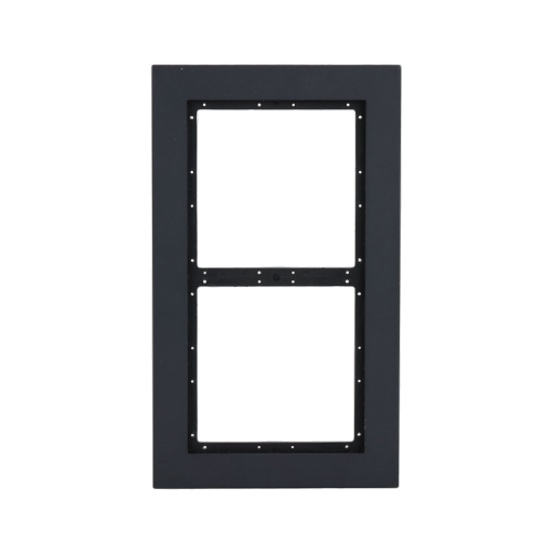 Pulsantiera Dahua per 2 moduli videocitofonici. Utilizzato con DAHUA-2114 (VTM127) e applicabile alla serie VTO4202FB. Consente il montaggio a parete di due moduli videocitofonici.