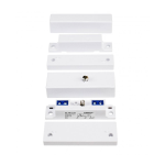 Contatto per montaggio su superfici, funzione NC, sistema antisabotaggio, connessione filettata. EN50131-2-6 Grado 2.