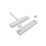 Contatto magnetico superficiale. Design raffinato. Distanza di 37 mm. Non consigliato per l'uso con materiali magnetici. NC. 2 metri di cavo. Bianca. EN50131-2-6 Grado 2.