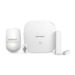 Kit HIKVISION AXHub composto da: 1x DS-PWA32-HGR Centrale via radio 32 zone della serie AX (incorpora modulo di comunicazione 3G/4G per invio istantaneo a CRA di filmati), 1x rilevatore PIR via radio DS -PD2-P10P -W, 1x contatto magnetico HIK-137 (DS-PD1-