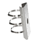 Supporto morsetto da colonna per camere dome HYUNDAI. Aluminio. Per diametri di posti da 67~127 mm. Capacitá di carica di 10 kg.