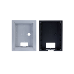 Scatola ad incastro specifica per videocitofono DAHUA-2029 (VTO2202F-P). Composto da scatola da incasso + smussatura. Fabbricato in alluminio.