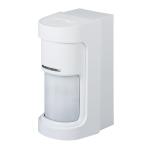 Rivelatore panoramico wireless Double Technology serie WX Shield a 180° per uso esterno con antimascheramento attivo dei LED. Portata regolabile fino a 12 m, 180°. Microonde in banda X. Gamma microonde regolabile. Rilevamento indipendente del lato destro 
