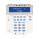 Tastiera LCD  Paradox Evo K641R con lettore di prossimità. Display LCD blu a 32 caratteri con etichette programmabili. Controlla e visualizza fino a 192 zone in 8 partizioni. Lettore di schede integrato. Accesso tramite tessera e/o codice di accesso. Inse