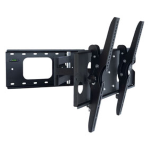 Supporto di montaggio in parete per monitor da 23" a 55". Capacitá di carica da 45 kg. Inclinazione verticale da -15°/+15°. Inclinazione orizzontale da -90°/+90°. Estensibile da 115~665 mm. Supporto VESA 40
