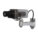 Camera CCD simulata. Camera simulata imitando una convenzionale, con led, supporto e cavo incluso.