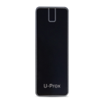 Lettore U-Prox versatile. Credenziali mobili. NFC e radio a 2,4 GHz. Distanza regolabile a 2,4 GHz (0,1 - 15 m). Mifare Plus SL1 / SL3 e Mifare Classic. Supporta più formati di RFID a 125 KHz. Regolabile da Smartphone. Interfaccia Wiegand regolabile. Inst