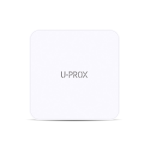 Sirena da interno U-Prox. Design elegante. LED di conferma inserimento. Collegamento per interruttore reed esterno. Funziona fino a 5 anni con due batterie CR123A. Installazione facile. Frequenza RF 868 ~ 868,6 MHz. Canali multipli per la ridondanza. Port