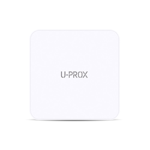 Sirena da interno U-Prox. Design elegante. LED di conferma inserimento. Collegamento per interruttore reed esterno. Funziona fino a 5 anni con due batterie CR123A. Installazione facile. Frequenza RF 868 ~ 868,6 MHz. Canali multipli per la ridondanza. Port