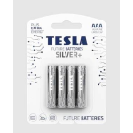 (1 Confezione) Tesla Batterie Silver+ 4pz MiniStilo BL4 AAA Alcaline