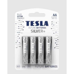 (1 Confezione) Tesla Batterie Silver+ 4pz Stilo LR6 AA Alcaline