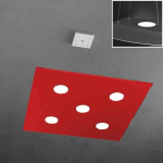 FINE SERIE - PATH SOSPENSIONE 5+2 LUCI BIEMISSIONE ROSSO