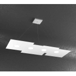 LAMPADARIO A SOSPENSIONE PLATE 4 LUCI FARI LED BIANCO