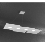 LAMPADARIO A SOSPENSIONE PLATE 4 LUCI FARI LED GRIGIO