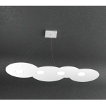 SOSPENSIONE IN METALLO 4 X GX53 BIANCO