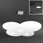 SOSPENSIONE IN METALLO 5 X GX53 BIANCO