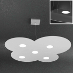 SOSPENSIONE IN METALLO 5 X GX53 GRIGIO