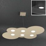 LAMPADARIO A SOSPENSIONE NUVOLA SATINATO 6 + 2 LUCI 