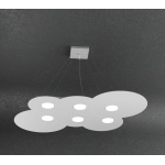 LAMPADARIO A SOSPENSIONE NUVOLA LED 6 LUCI GRIGIO