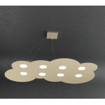 LAMPADARIO A SOSPENSIONE 8 LUCI LED SATINATO