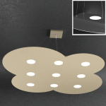 LAMPADARIO A SOSPENSIONE NUVOLA 9+4 LUCI LED SATINATO